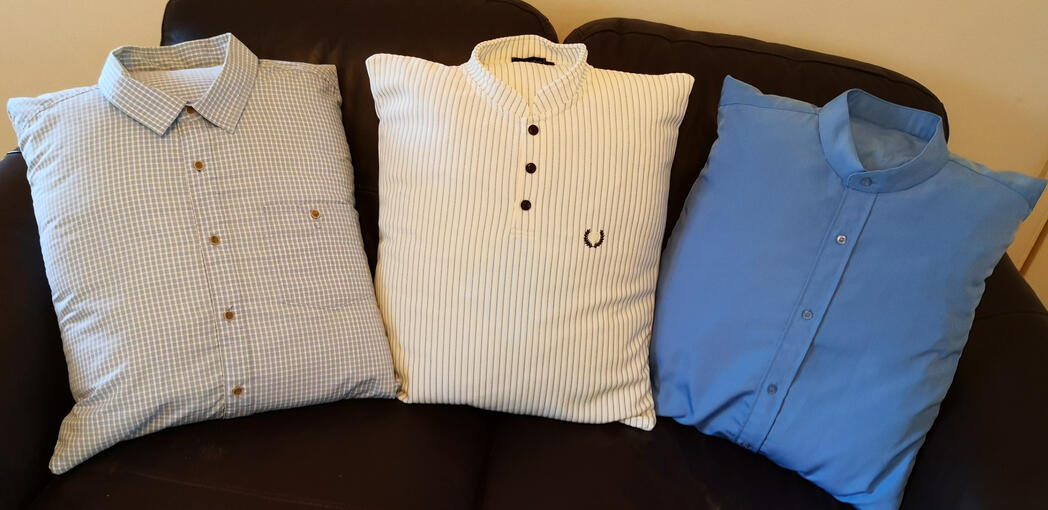 Trio of Shirt Cushions