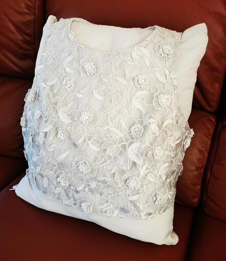 Dress Cushion With Top Overlay